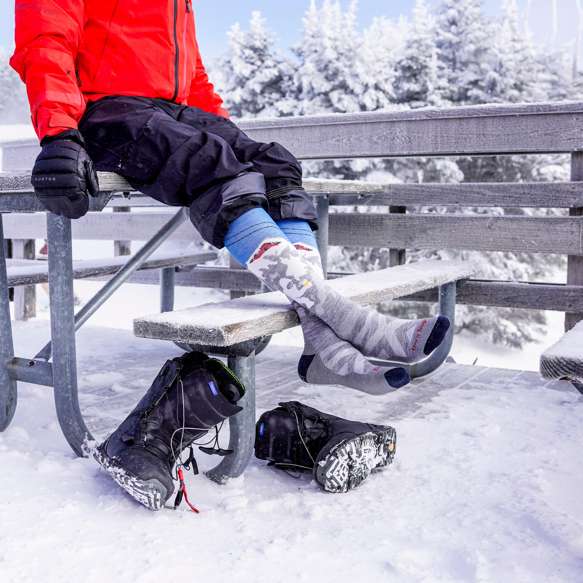 Darn Tough Chaussettes Homme Mi-Mollet Ski Snowboard Motif Yéti Laine Mérinos 5/5