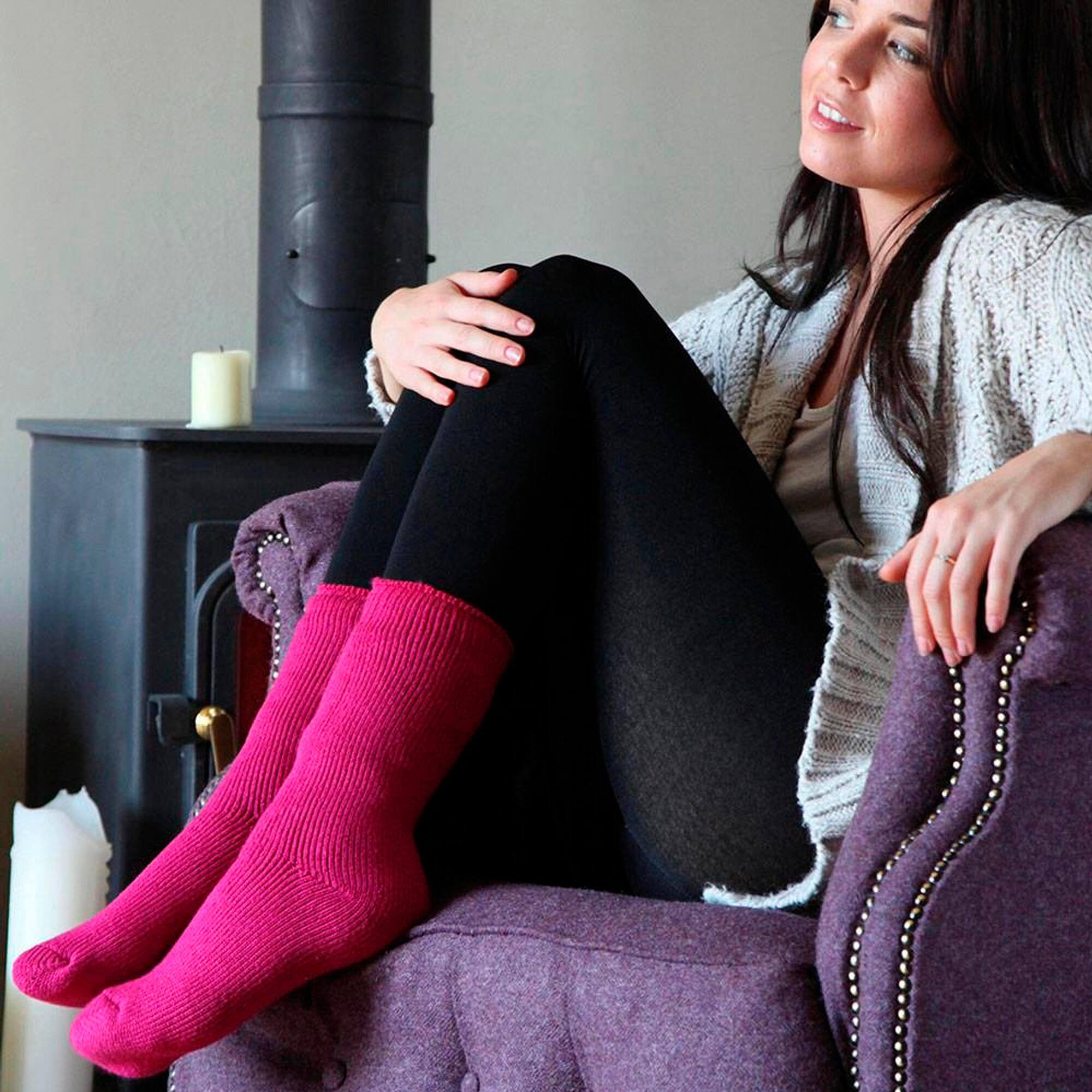 Heat Holders - 6 paires de chaussettes thermiques d'hiver épaisses pour dames 4/6