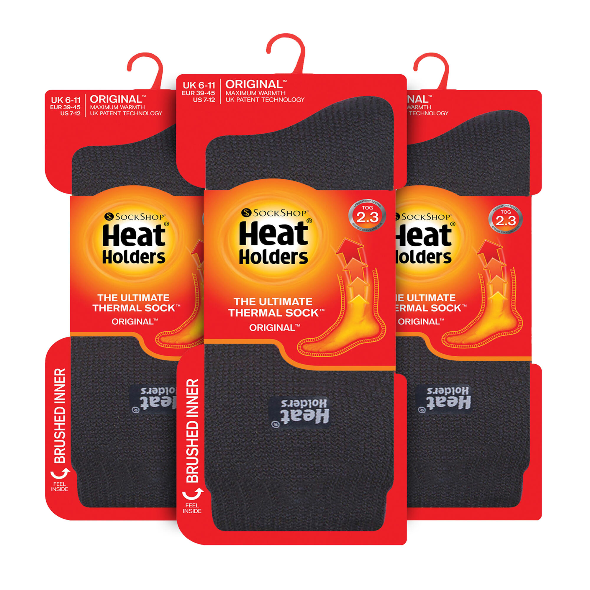 Heat Holders - 3 paires de chaussettes thermiques d'hiver épaisses pour hommes 2/6