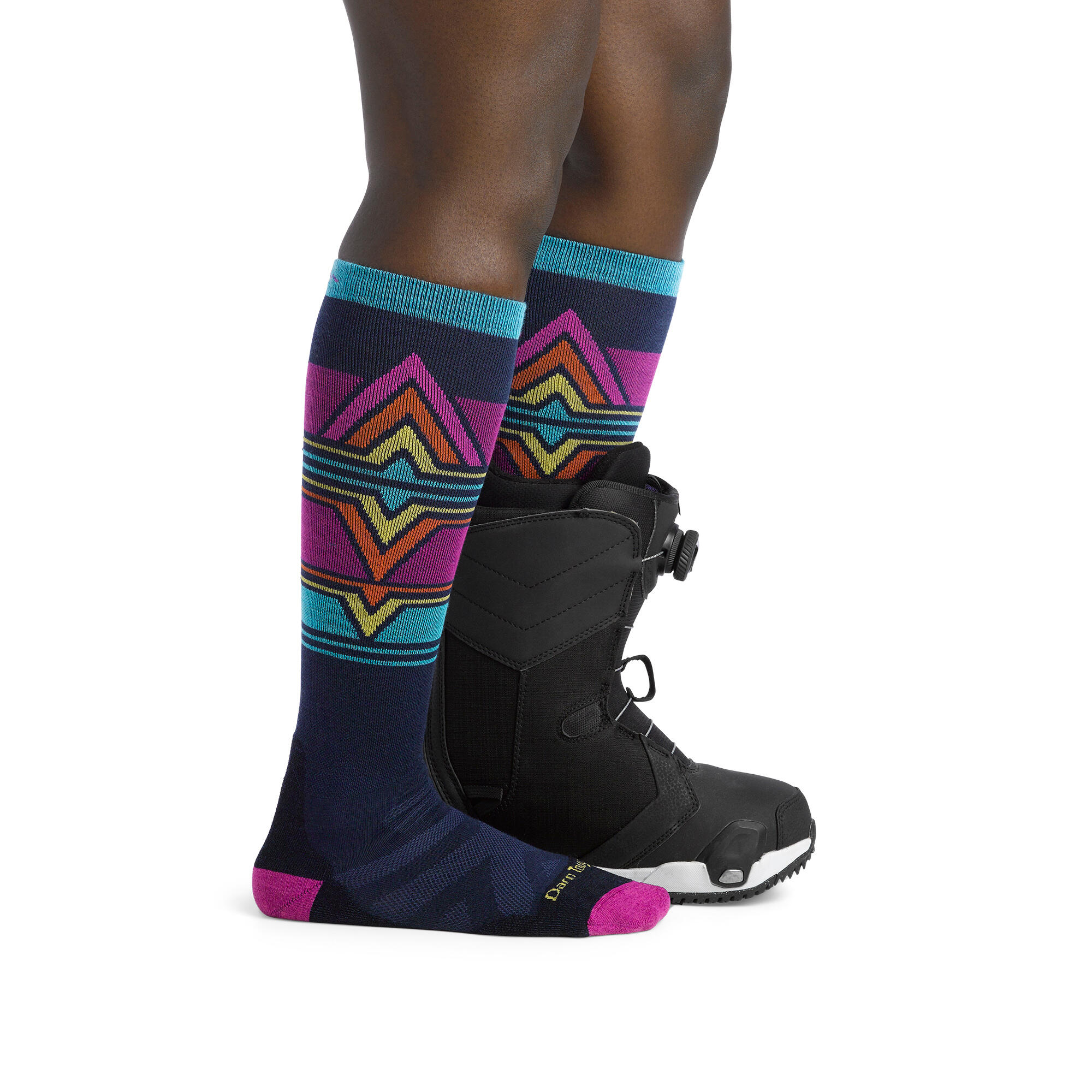 Ladies Over-the-Calf Midweight Ski Snowboard Merino Cushioned Socks 2/5