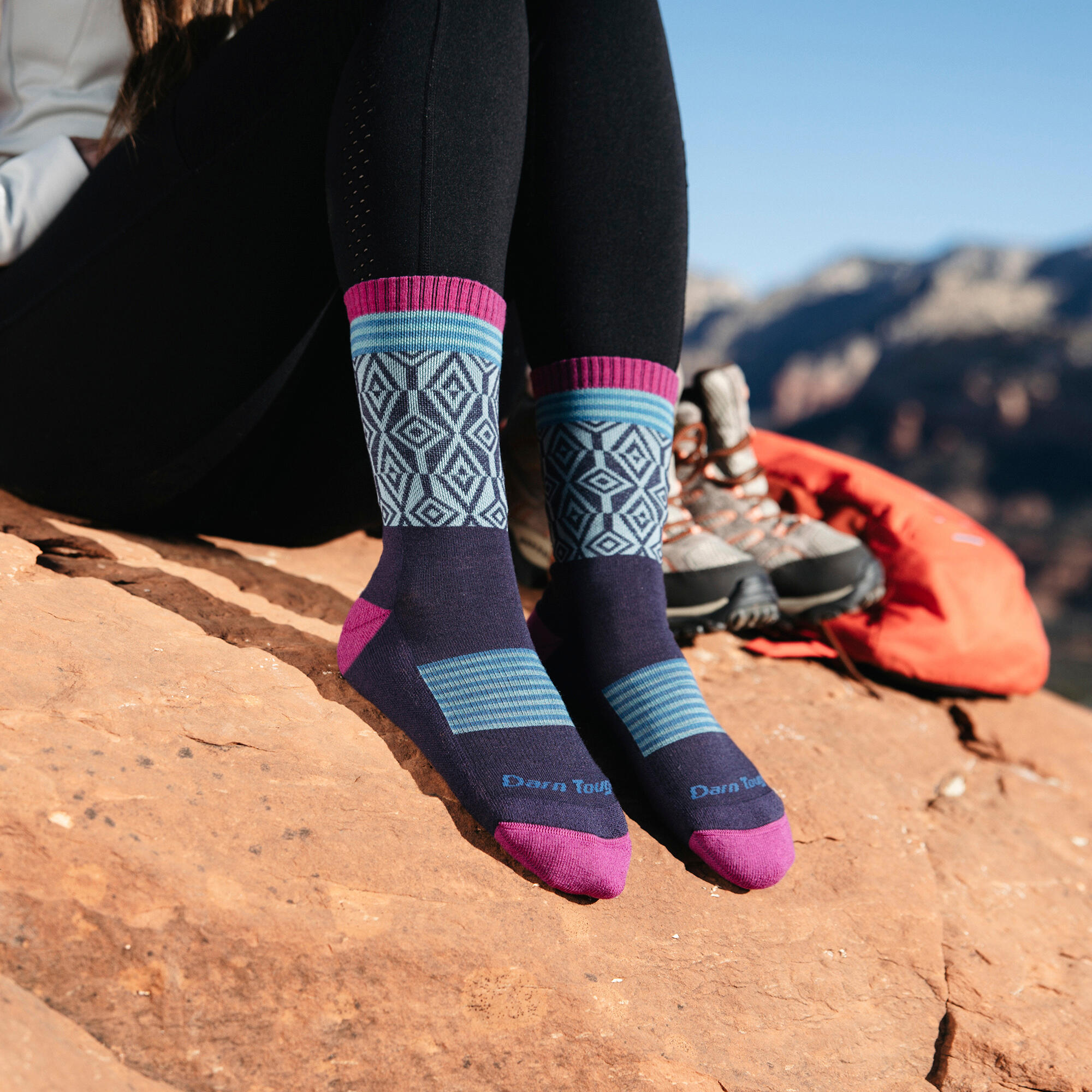 Darn Tough Chaussettes Femme Micro Crew Randonnée Motif Laine Mérinos 3/5