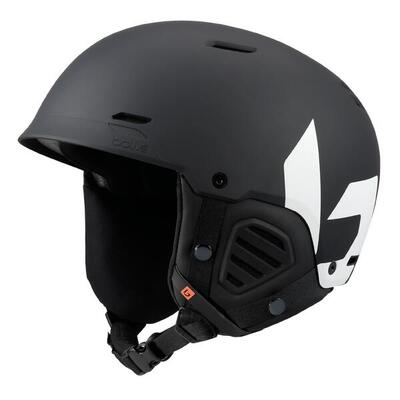 Skihelm mute black white matte