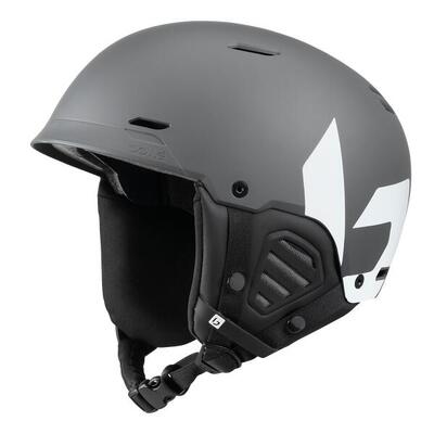 Skihelm mute black white matte