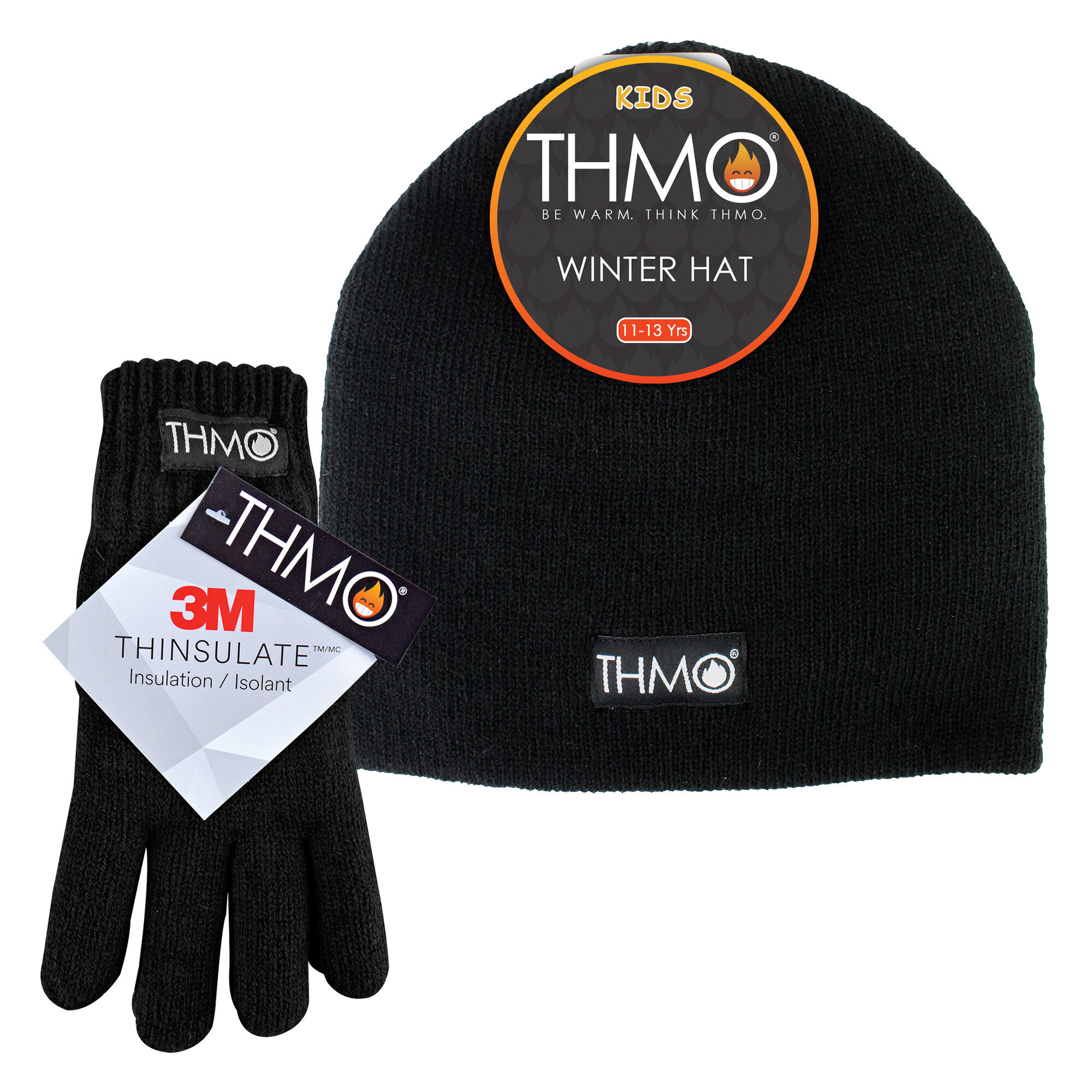Kids Thinsulate Hat & Gloves Winter Set 2/4