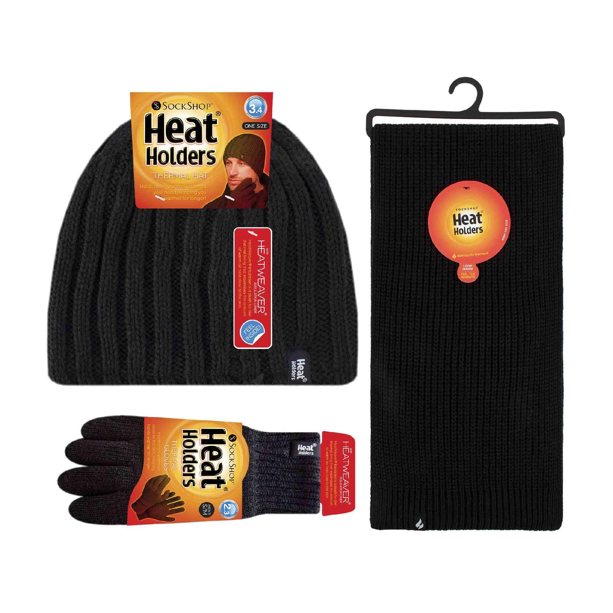 Heat Holders - Herren Stricken Mtze Schal Handschuhe Set | Warm Thermo  Winterse | Decathlon