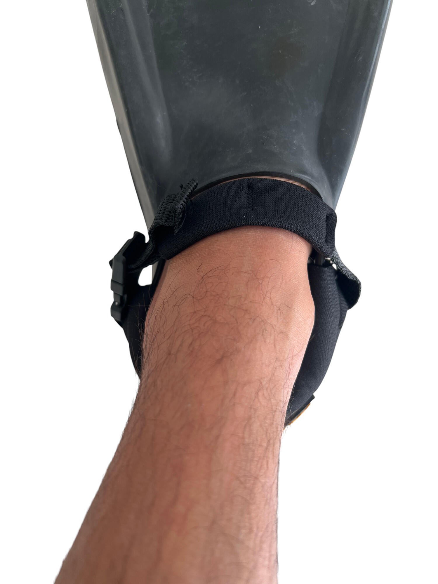 Leash de pés-de-pato neoprene preto/tangerina 3/3