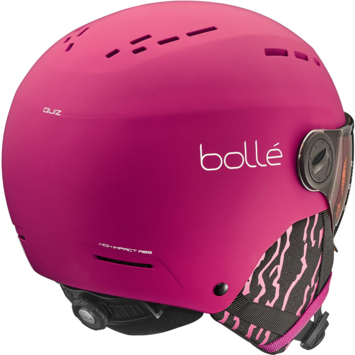 Casque De Ski Bollé Quiz Visor Enfant – Coque ABS, Visière SLF Cat 2, Ventilation, Ajustement Click-To-Fit, Taille M