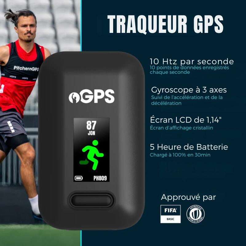 GPS PITCHERO - Pack Joueur Solo - 1 an d'abonnement offert - Brassard XXL 5/7