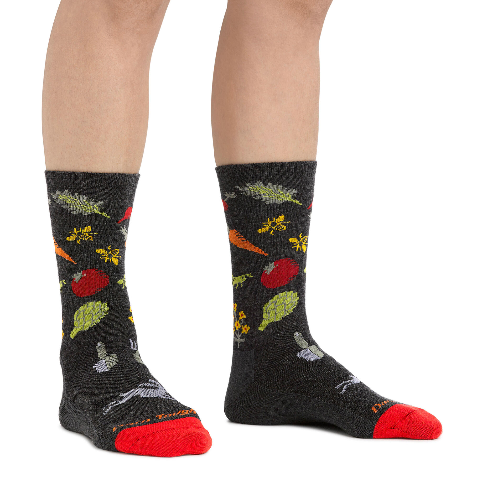 Darn Tough Chaussettes Femme Mi-Mollet Laine Mérinos Motif Légumes Légères 2/5