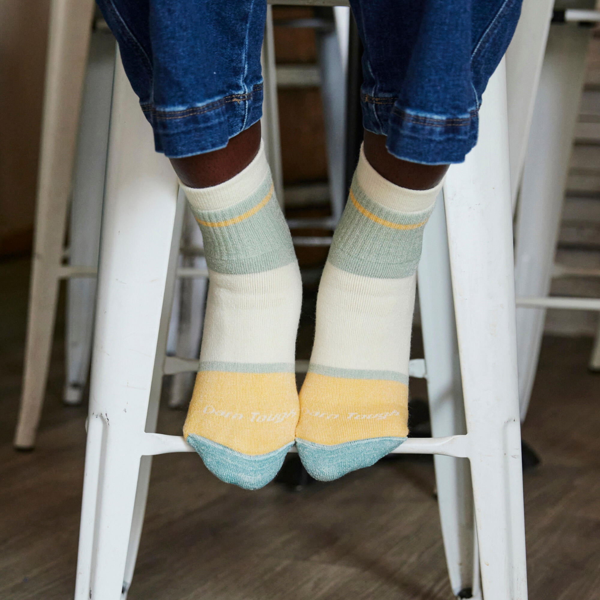 Darn Tough Chaussettes Femme Laine Mérinos Cheville Épaisses et Colorées 3/5