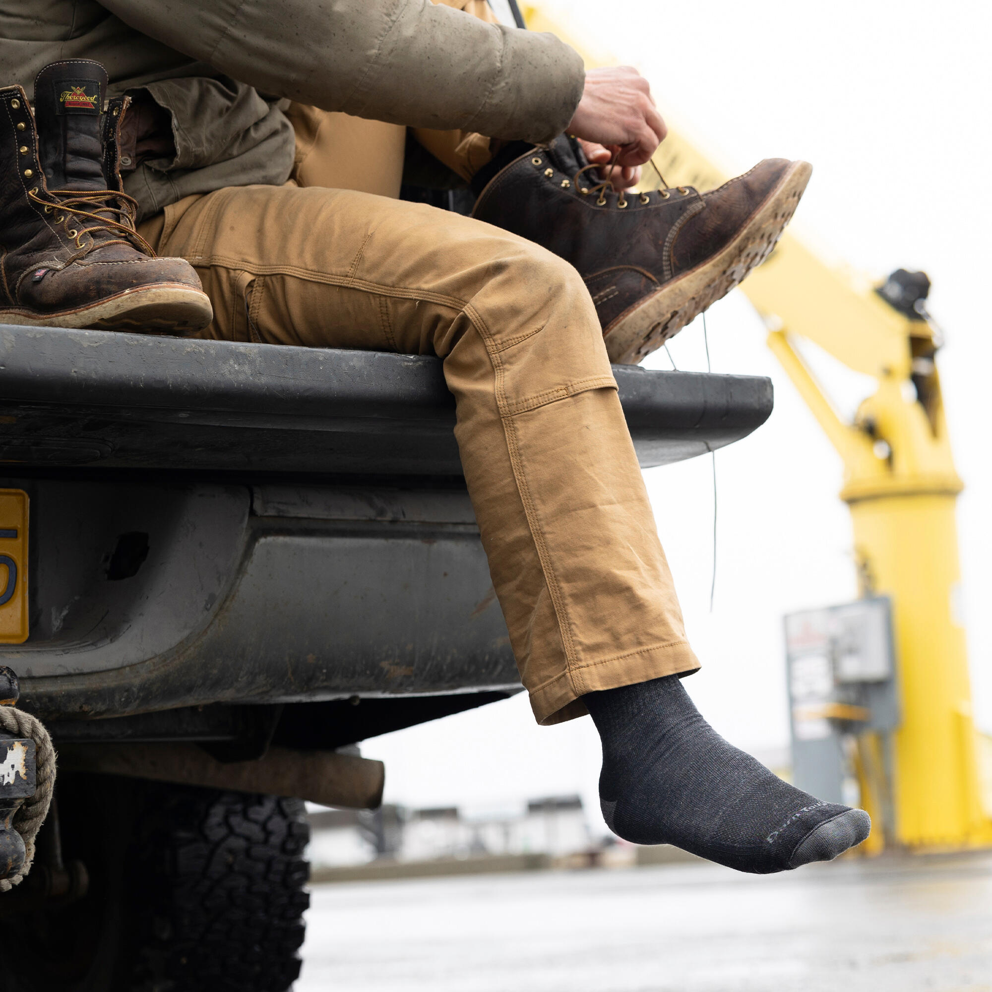 Darn Tough Chaussettes Homme Bottes Tricot Côtelé Travail Durables Mérinos 3/5