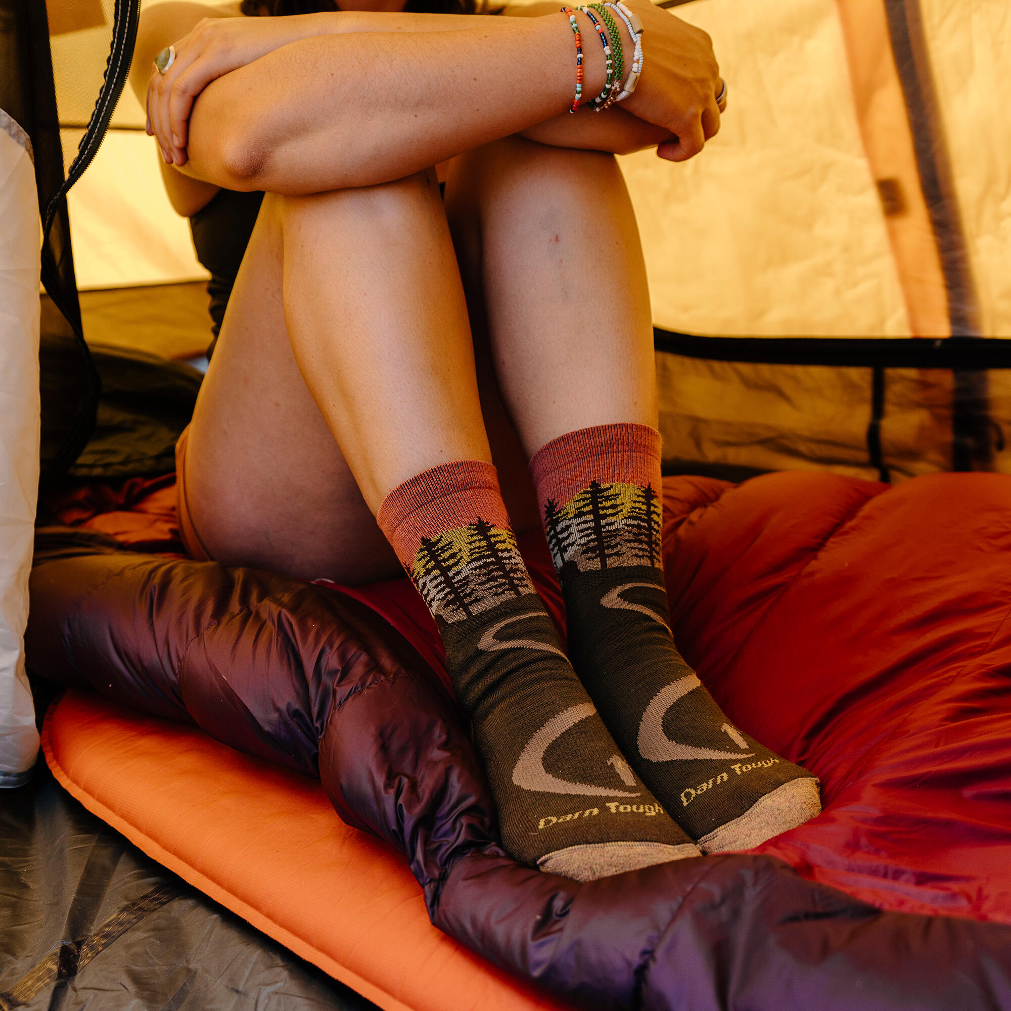 Darn Tough Chaussettes Femme Northwoods Micro Crew Motif Randonnée Coussinées 3/5