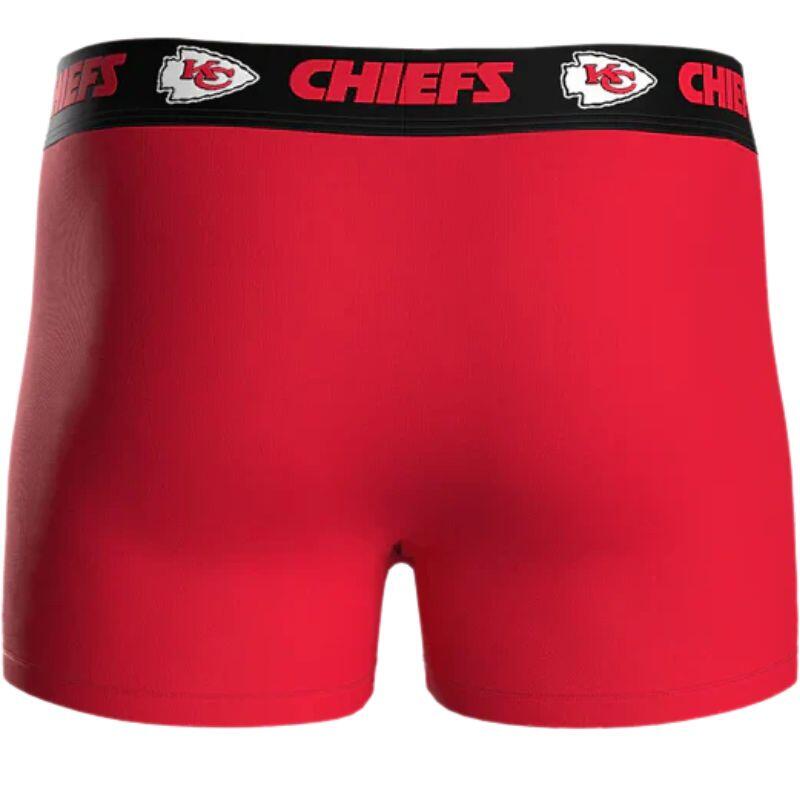 NFL Kansas City Chiefs 3-Pack 95% Cotton Boxers |  Black/Grey/Red Size XL 2/7