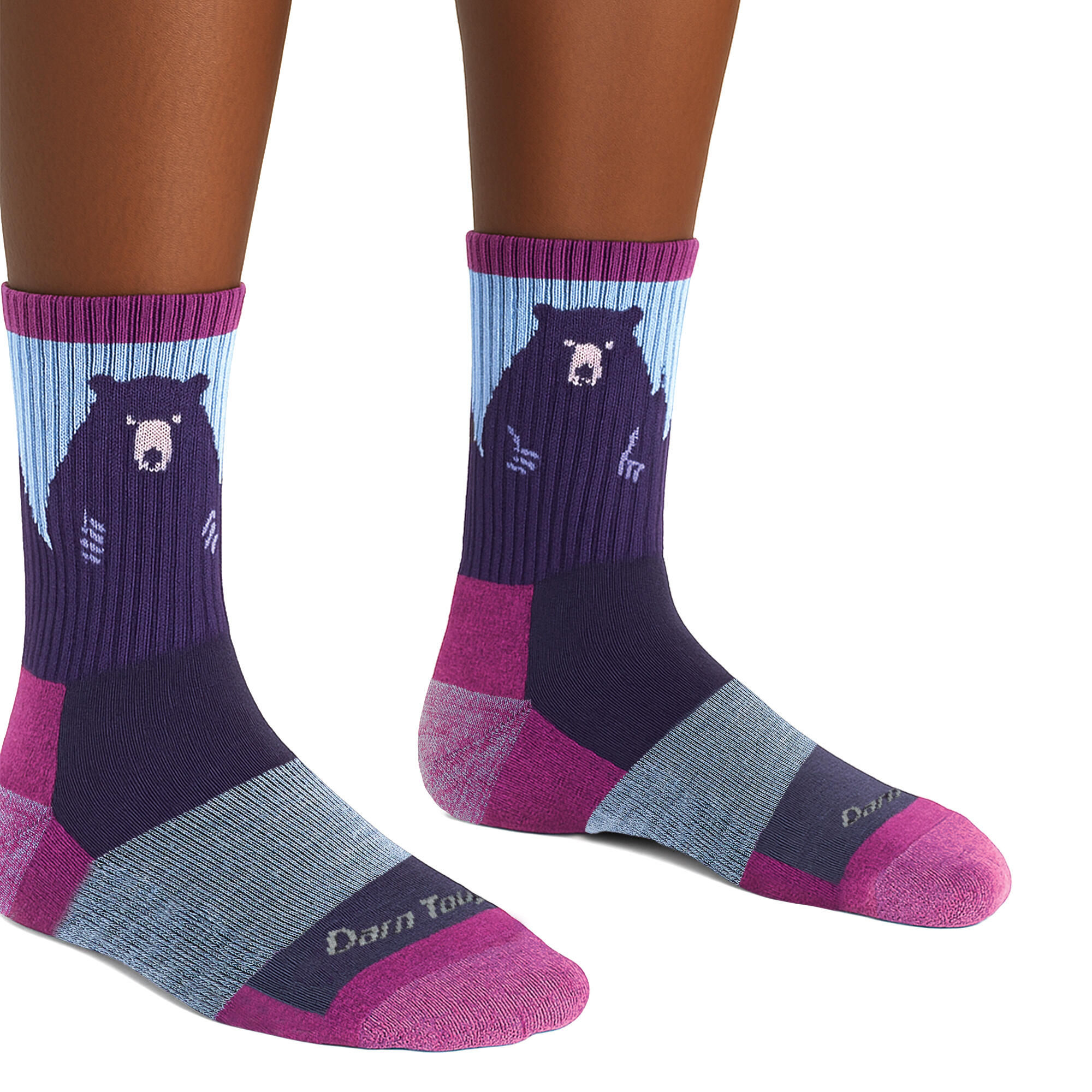 Darn Tough Chaussettes Femme Randonnée Motif Ours Laine Mérinos Originales 2/7