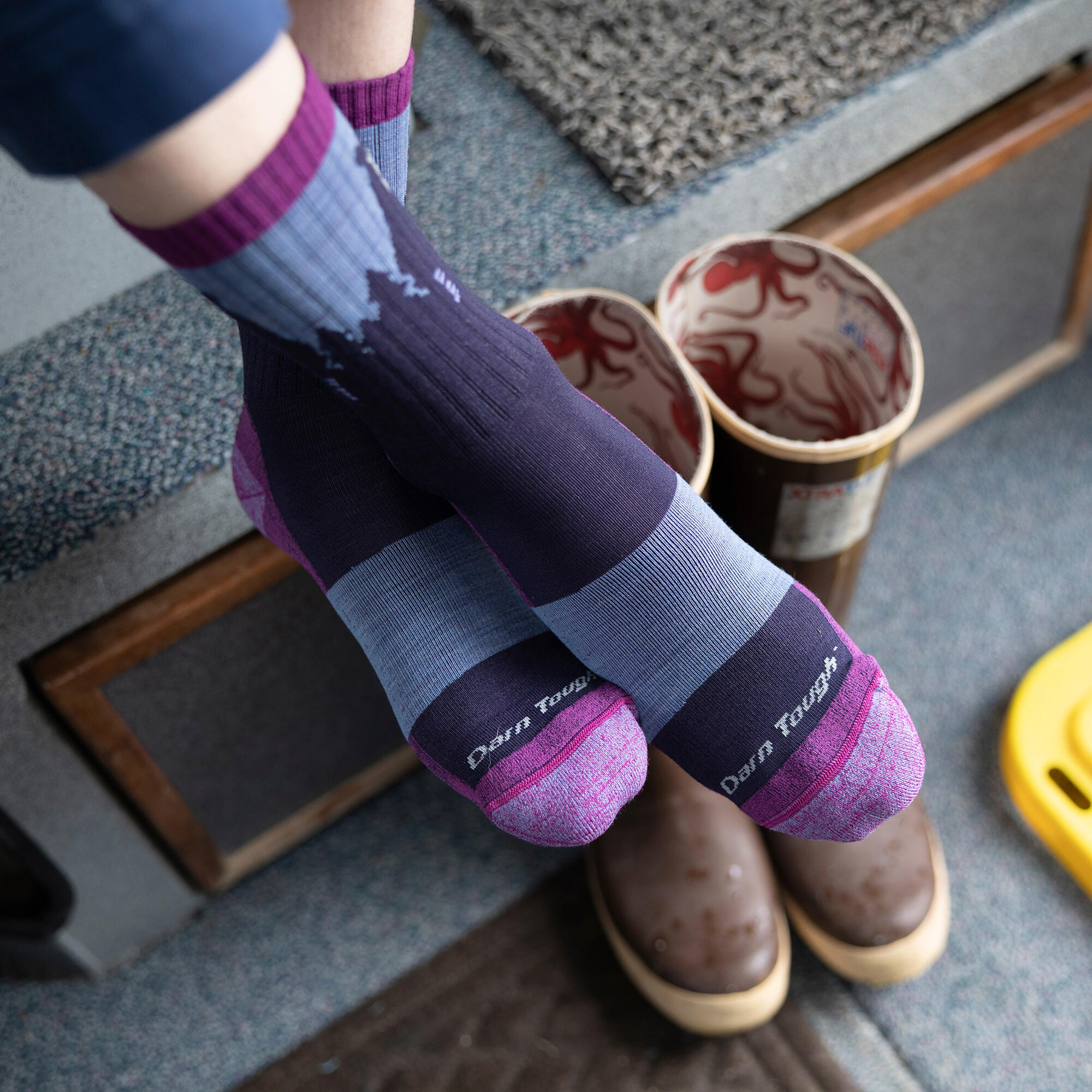 Darn Tough Chaussettes Femme Randonnée Motif Ours Laine Mérinos Originales 4/7