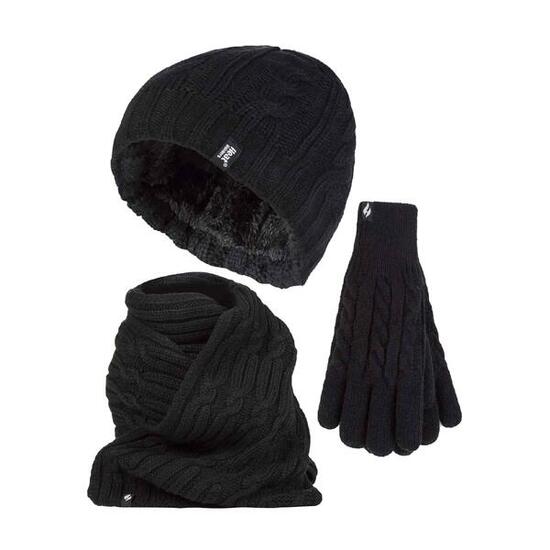 Heat Holders - Femme Ensemble Hiver Bonnet Echarpe Gants | Thermique Polaire