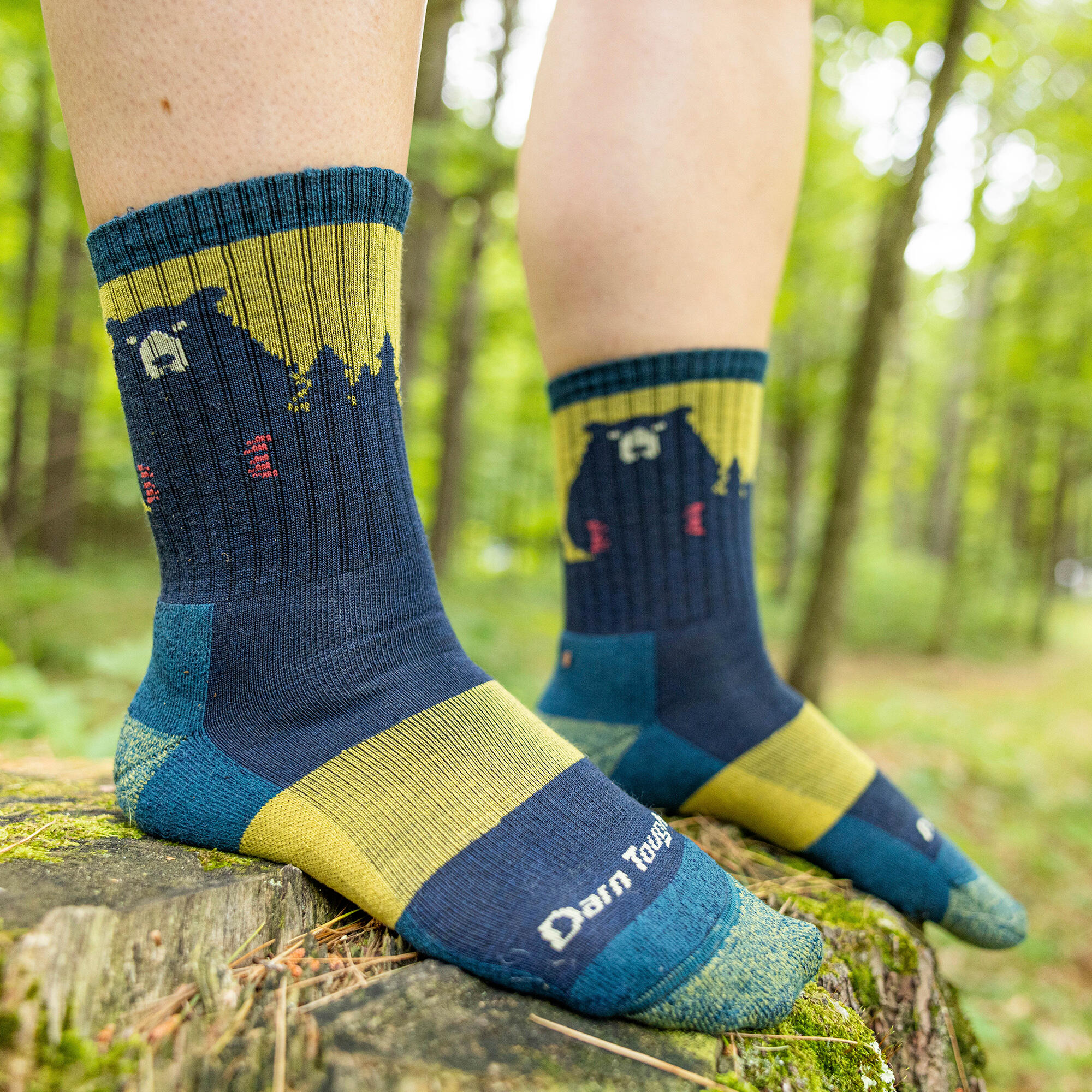 Darn Tough Chaussettes Femme Randonnée Motif Ours Laine Mérinos Originales 3/5
