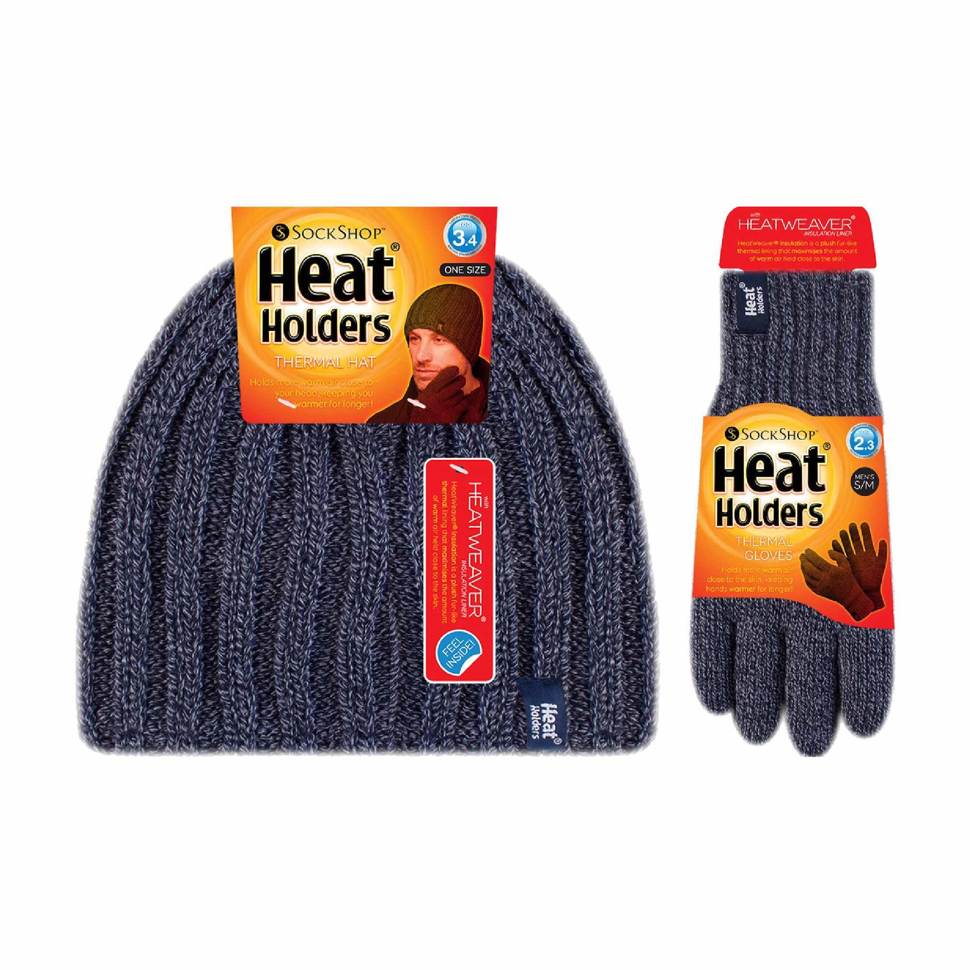 Heat Holders - Herren Fleece Gefüttert Thermomütze und Handschuh Set für Winter 2/5