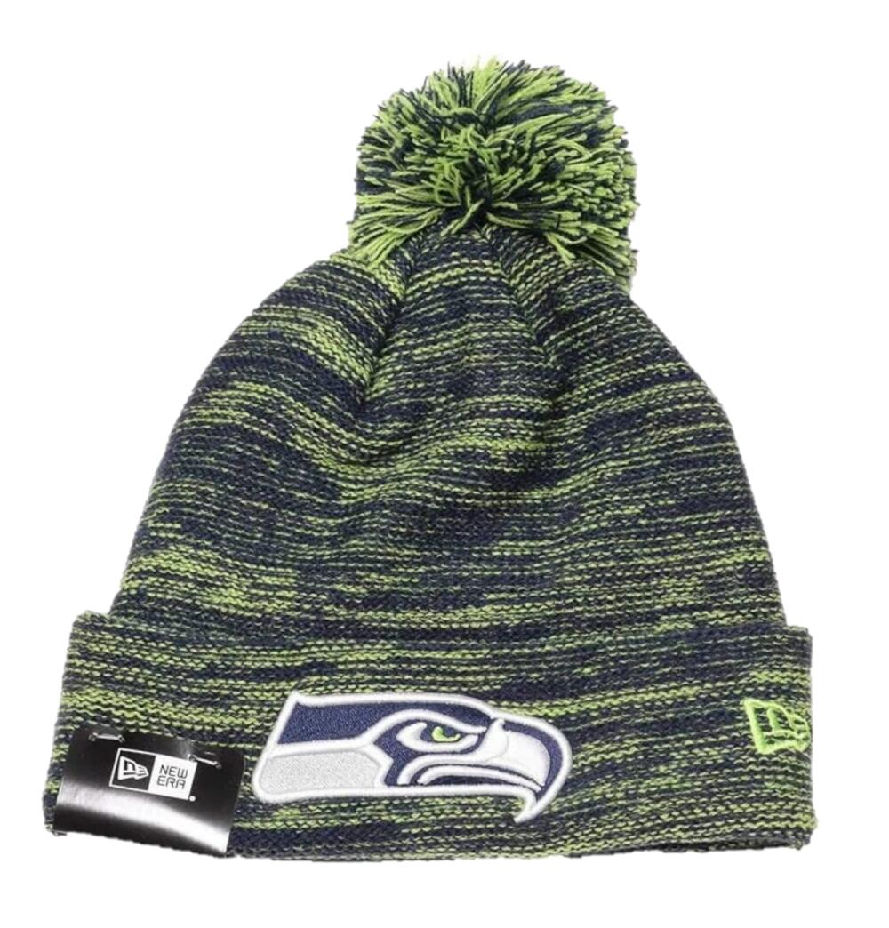 Beanie Adulto Seattle Seahawks New Era Verde/Blu 2/3