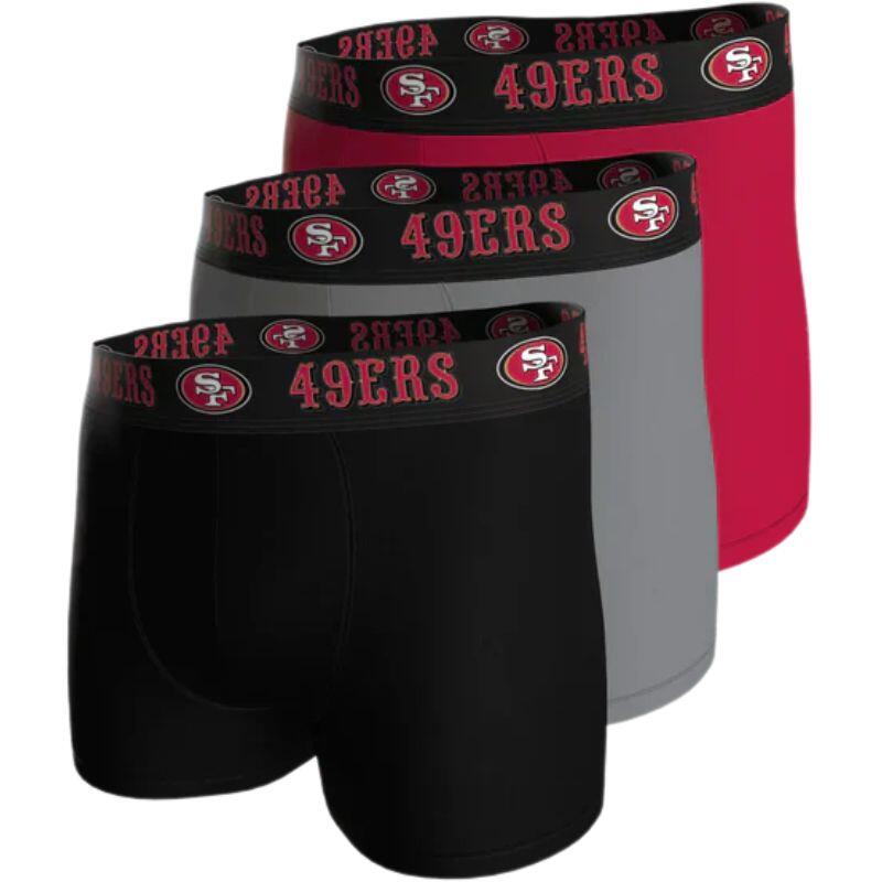 NFL NFL 49ers 3pk Boxers M Black/Grey/Red