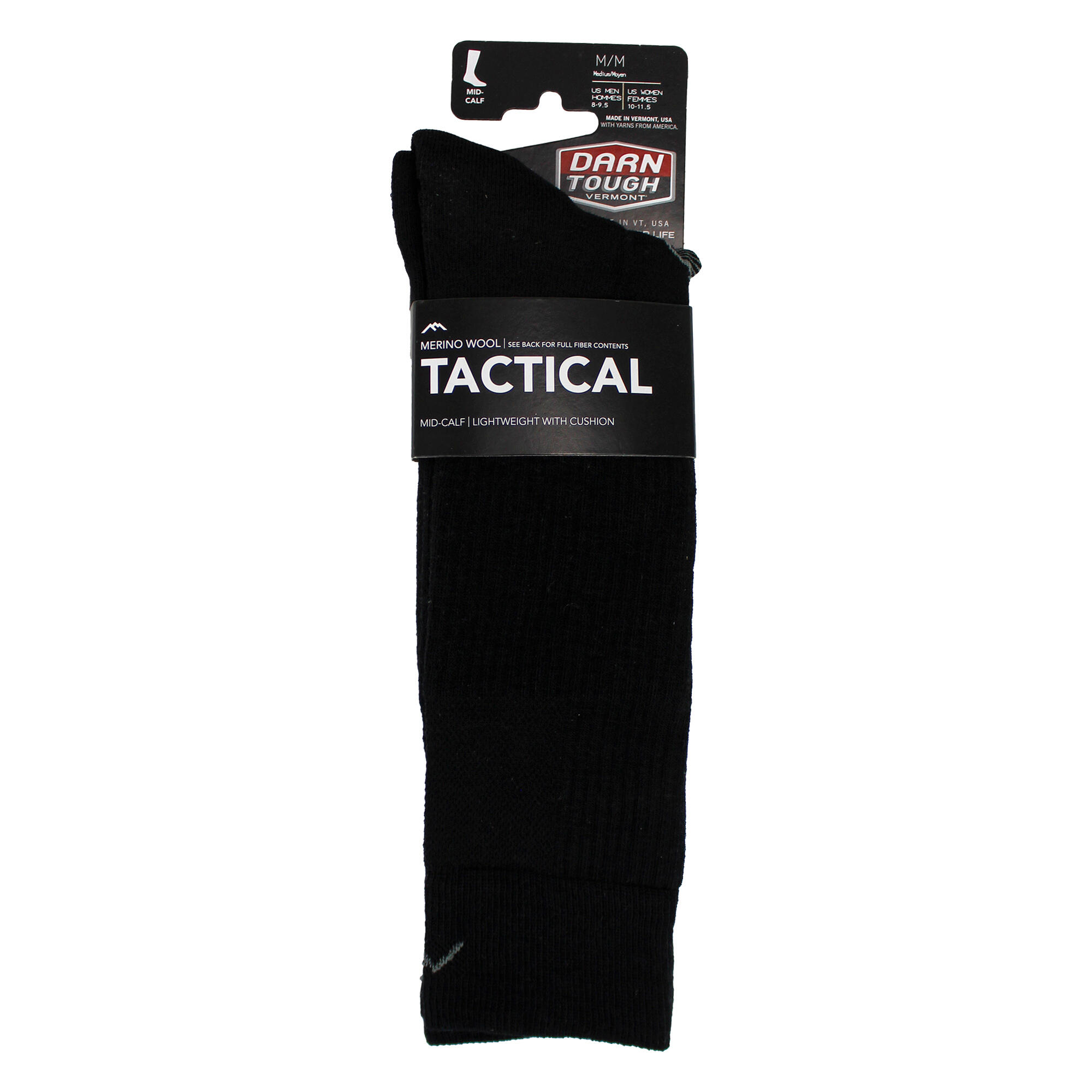 Mens Merino Wool Mid-Calf Lightweight Tactical Cushioned Boot Socks 2/5