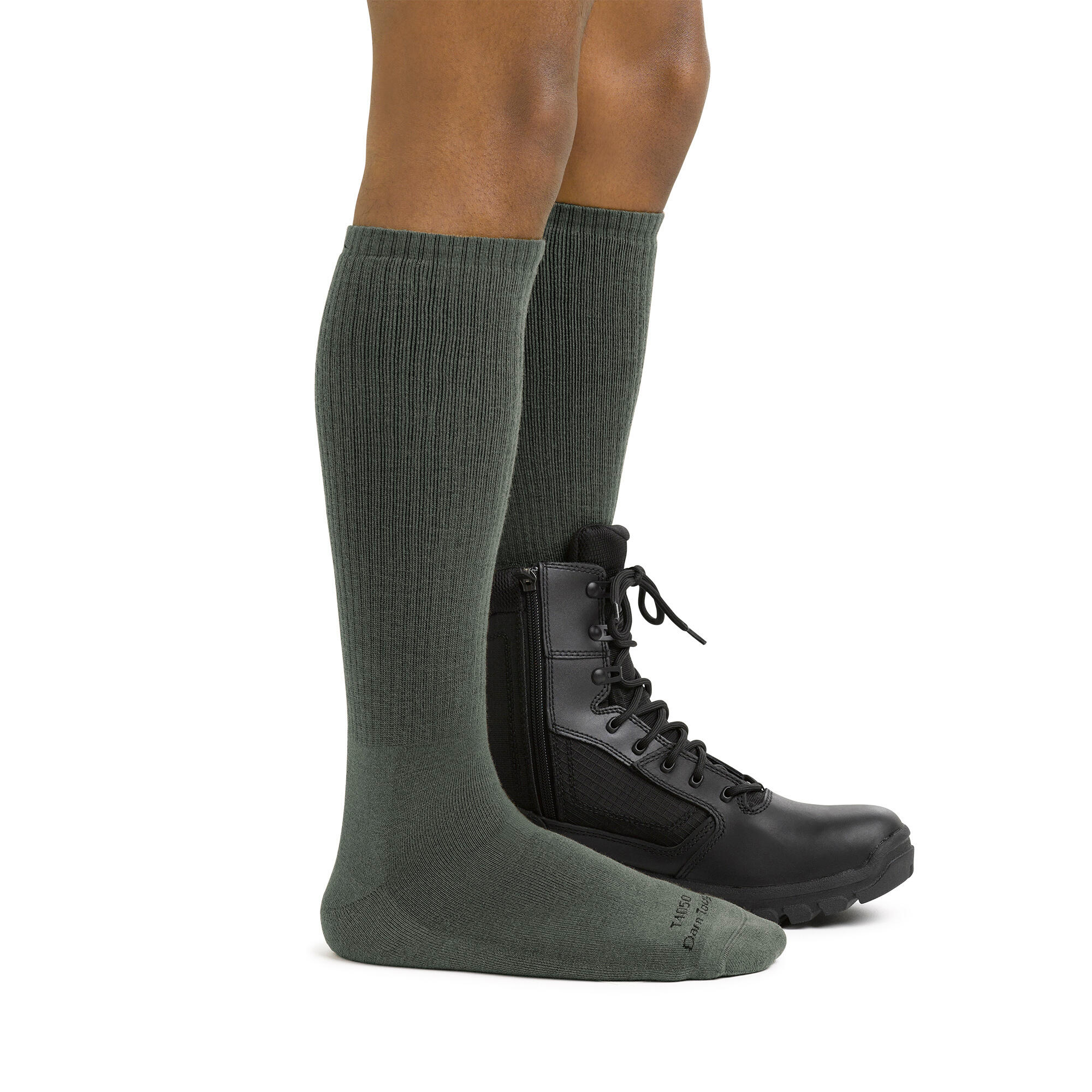 Mens Merino Wool Knee High Heavyweight Tactical Boot Socks with Full Cushion 2/5