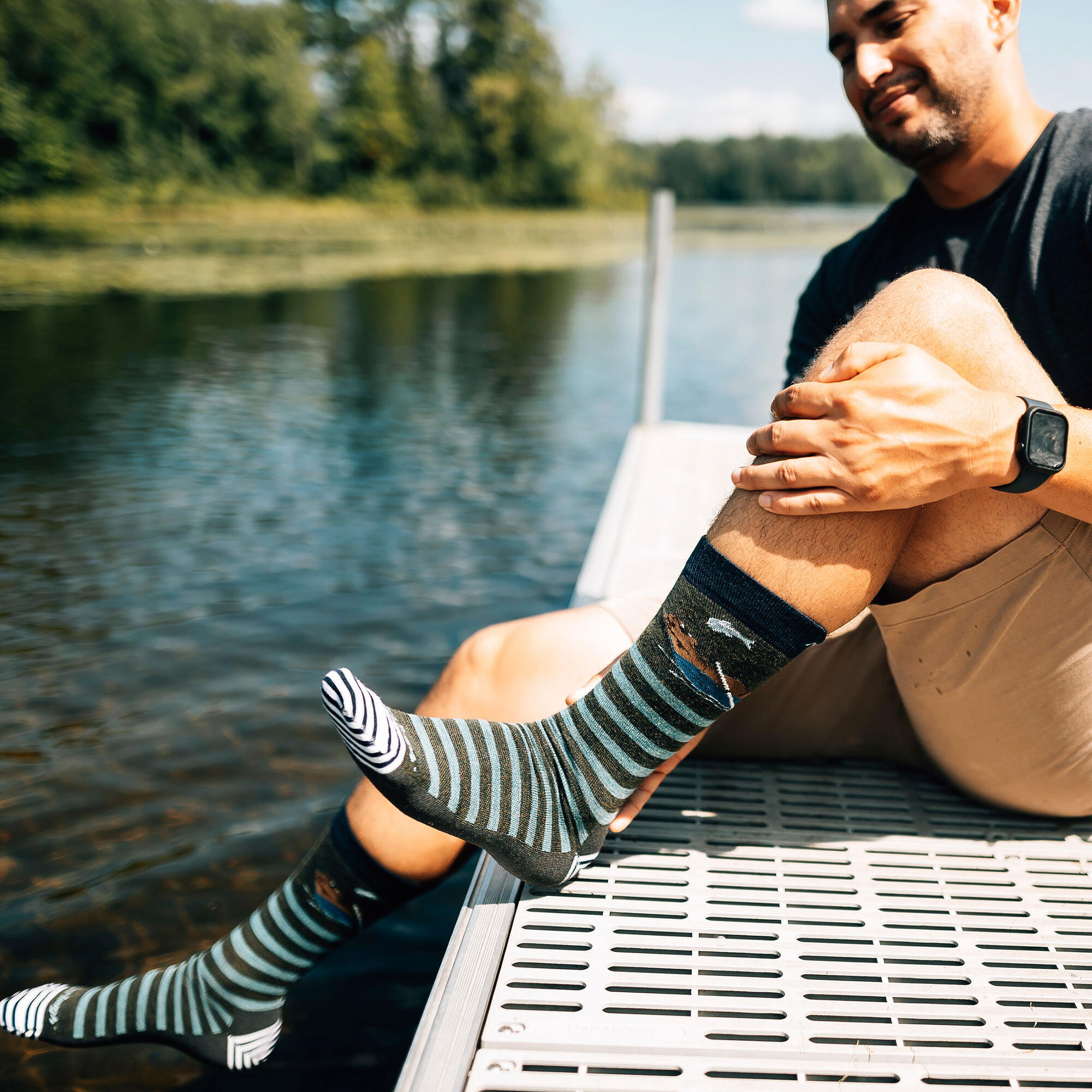 Darn Tough Chaussettes Homme Mi-Mollet Légères Motif Animaux Mérinos 4/5