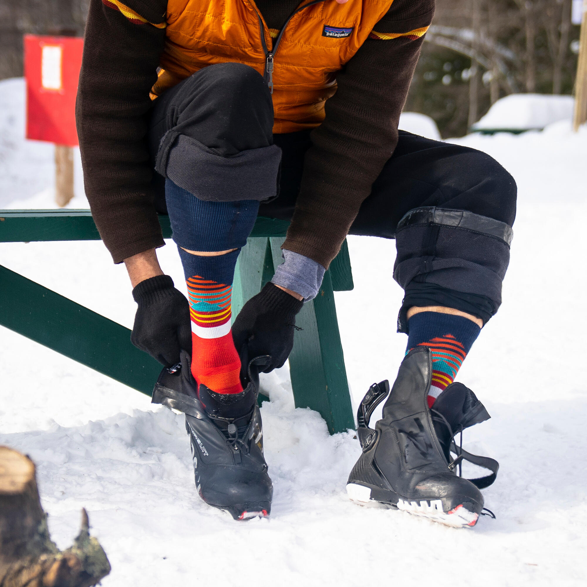Darn Tough Chaussettes Homme Bottes Ski Snowboard Motif Nordique Laine Mérinos 4/5