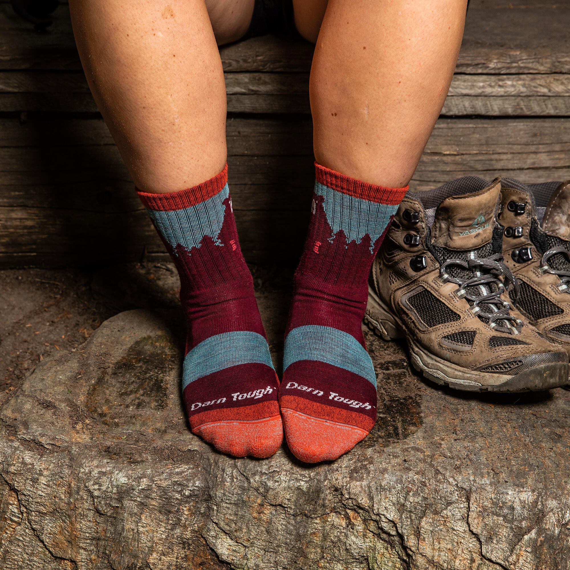 Darn Tough Chaussettes Femme Randonnée Motif Ours Laine Mérinos Originales 5/5