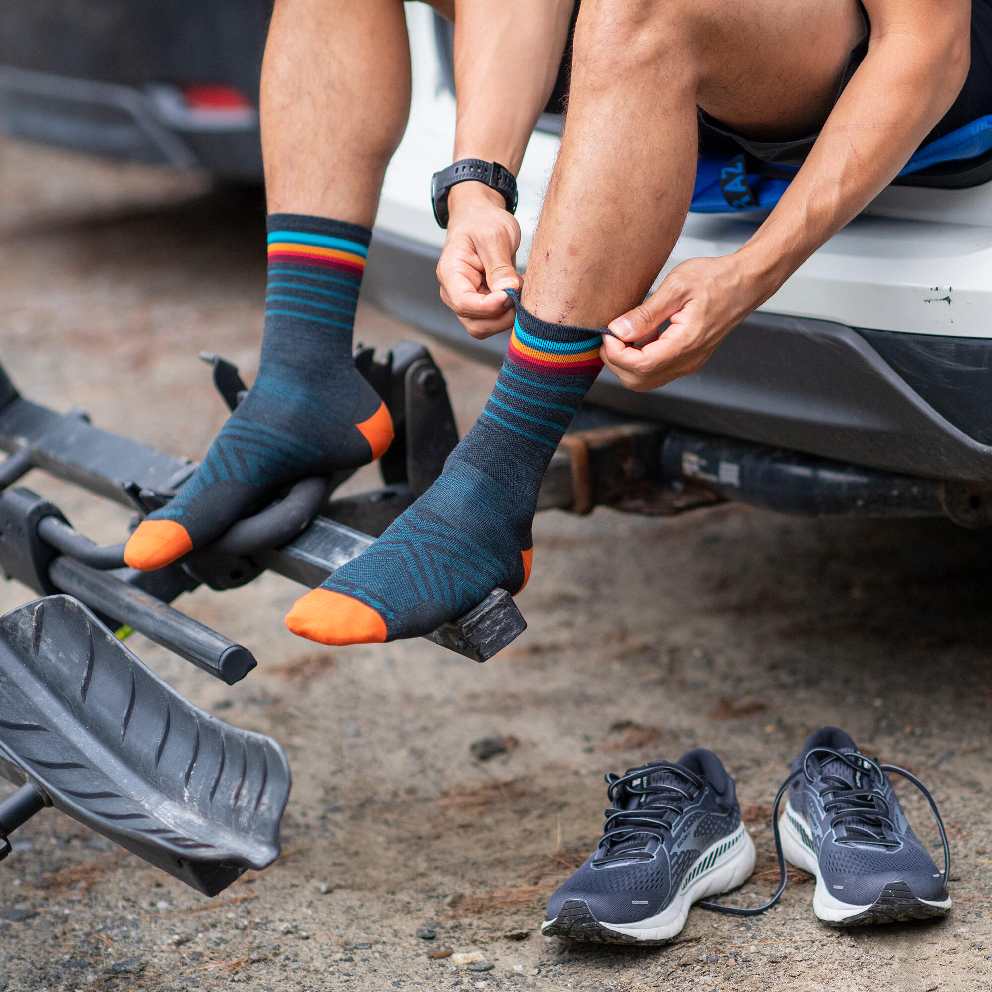 Darn Tough Chaussettes Homme Mi-Mollet Running Ultra Légères Anti-Ampoules 3/5