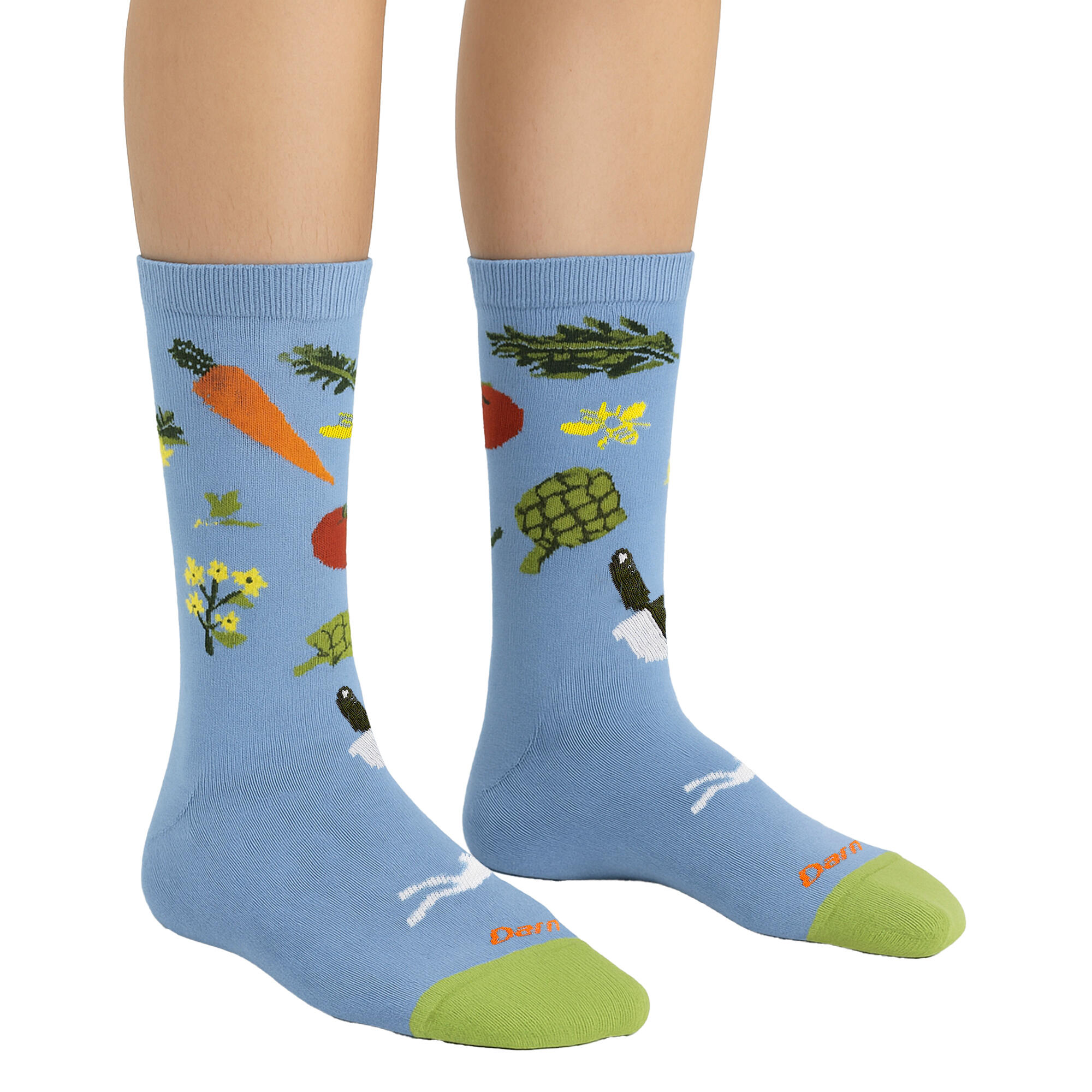 Ladies Vegetable Patterned Lightweight Merino Wool Crew Socks 2/5