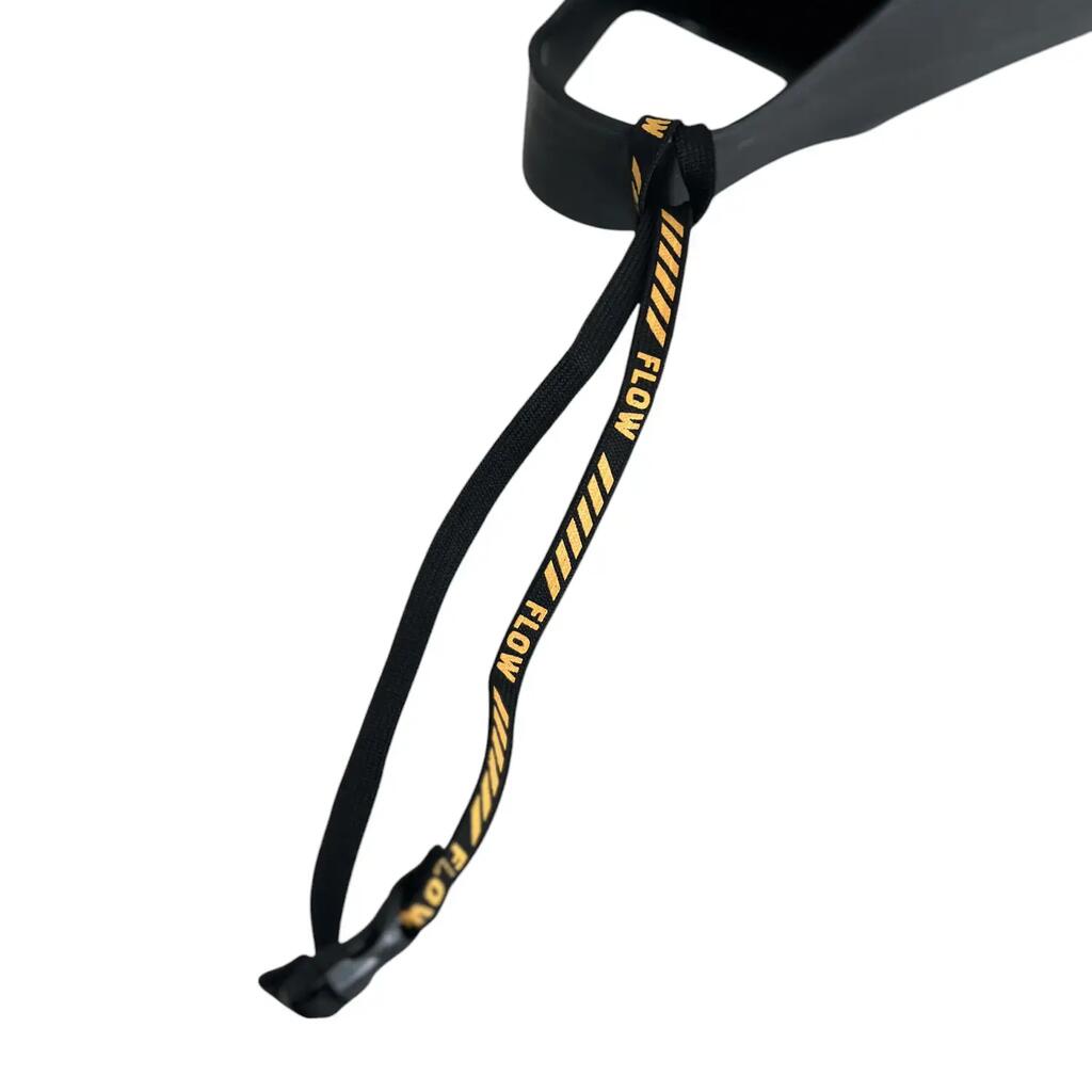 Black/tangerine duck foot leash