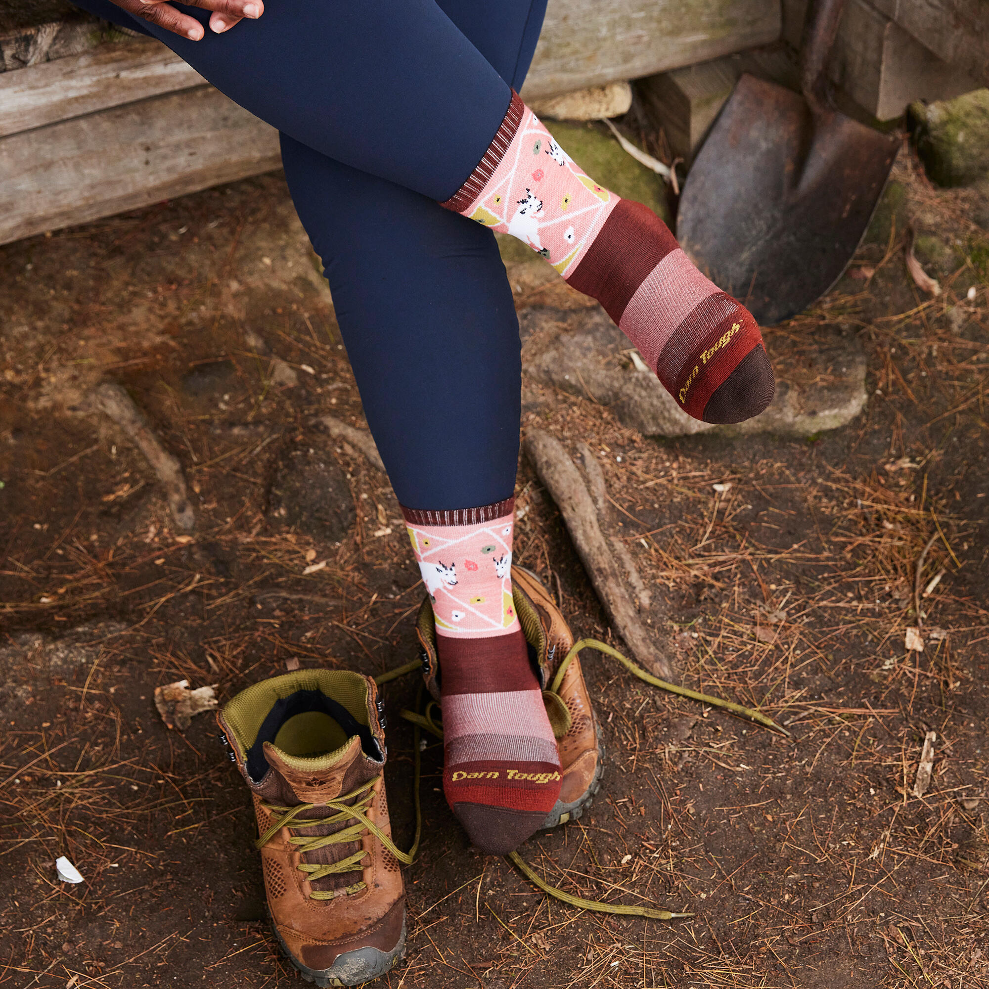 Darn Tough Chaussettes Femme Randonnée Motif Animaux Laine Mérinos 4/5
