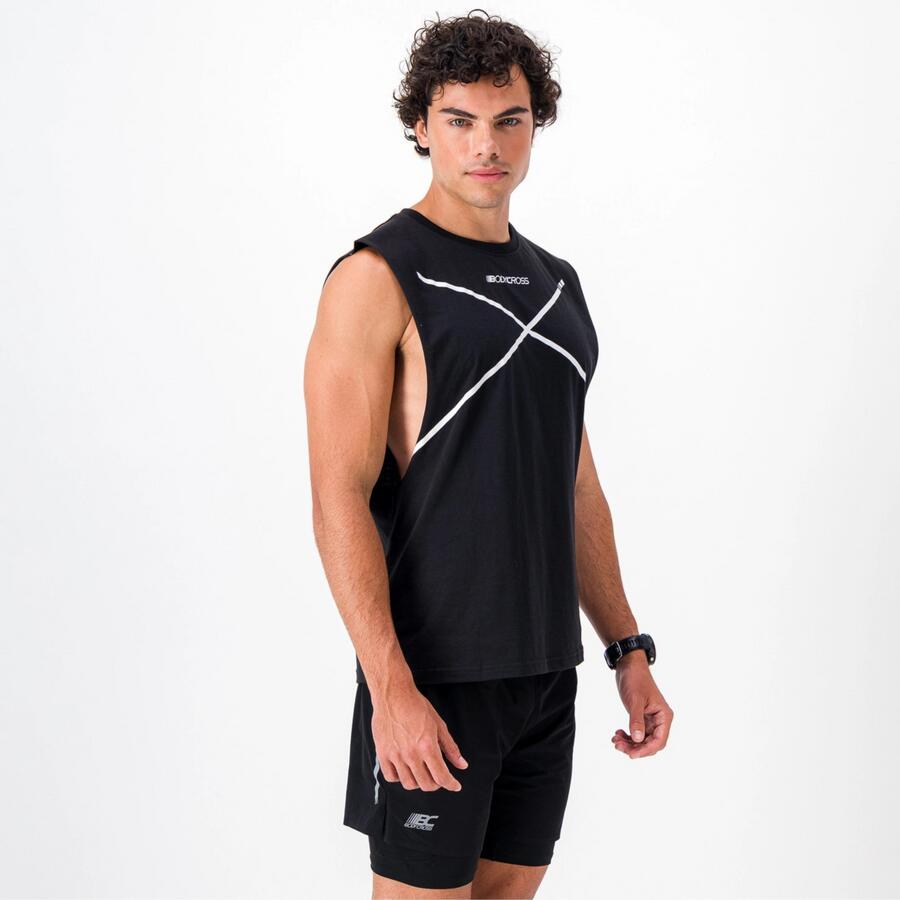 Débardeur running BRYTON noir XL en jersey respirant 4/6