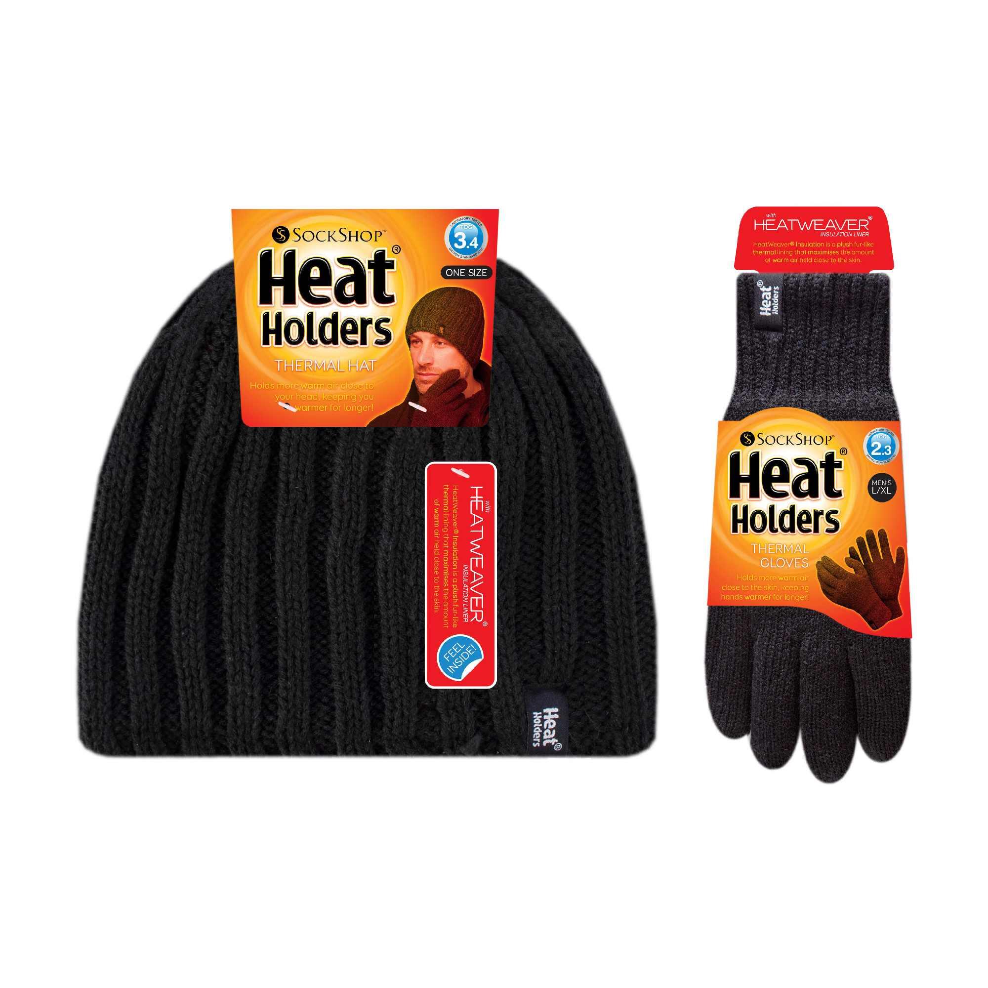 Heat Holders - Herren Fleece Gefüttert Thermomütze und Handschuh Set für Winter 2/5