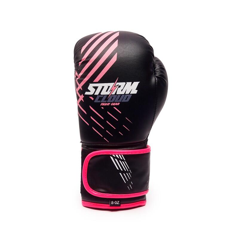 Rękawice bokserskie do sportów walki StormCloud Lynx dziecięce czarno-różowe 6oz 7/7
