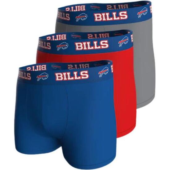 NFL Buffalo Bills 3-Pack 95% Cotton XXL Blue/Red/Grey Fanzone