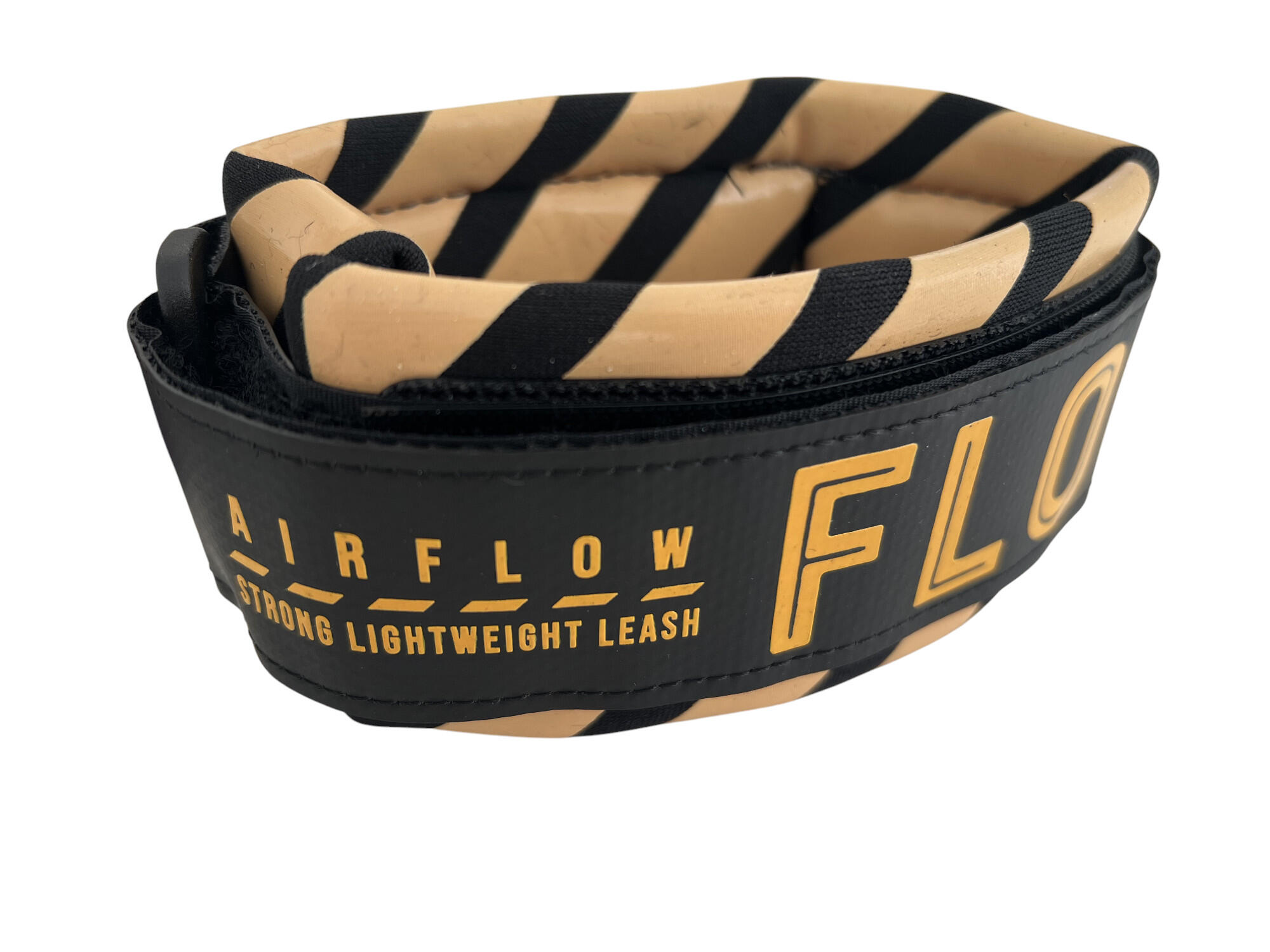 Leash Bodyboard 7mm, Bicep, Ultra-Leve, Preto/Tangerina 3/4