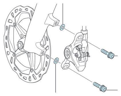 Shimano PM-PM Aufnahmeadapter (vorne-203mm) SM-MA-F203-P / PL2 2/3