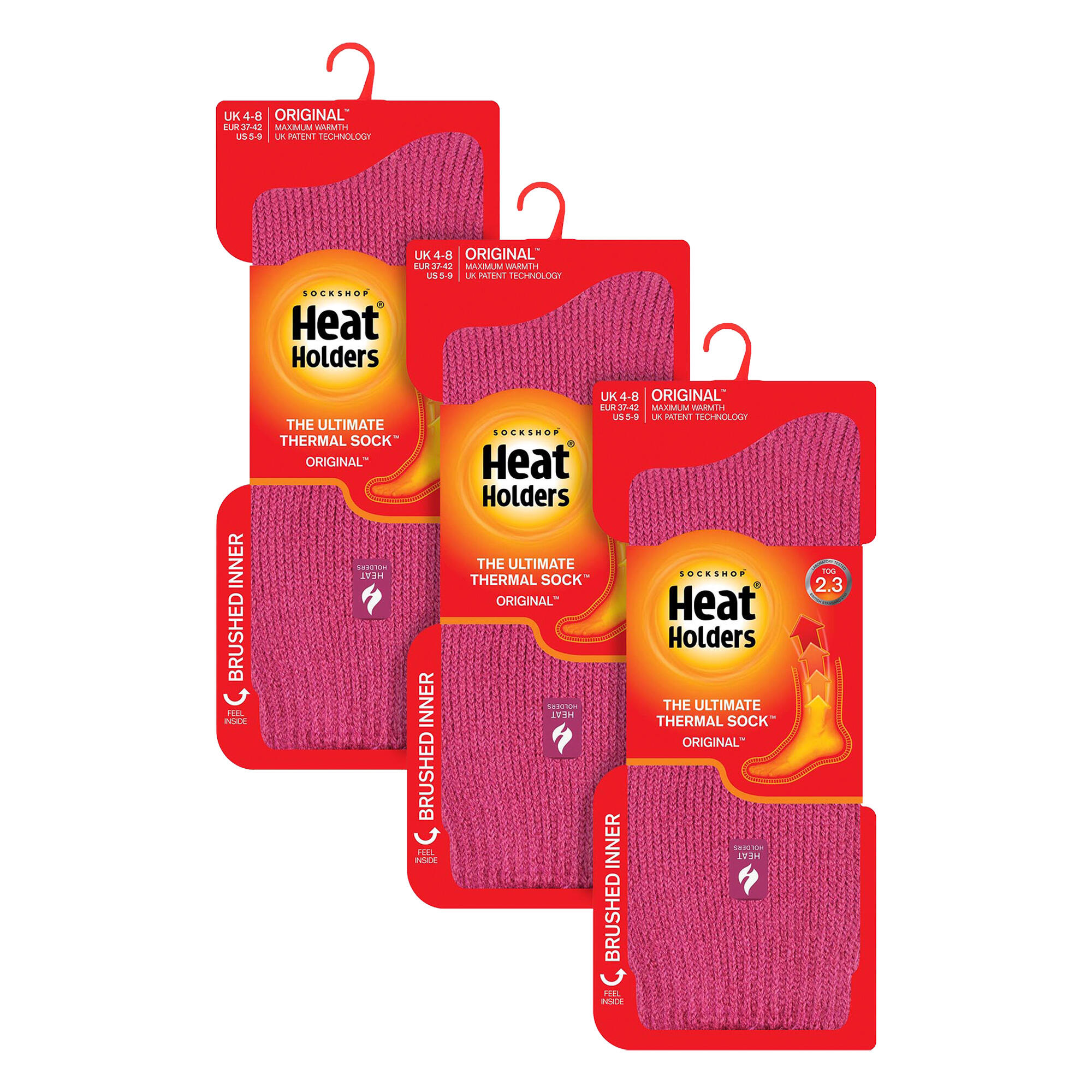 Heat Holders - 3 paires de chaussettes thermiques d'hiver épaisses pour dames 2/6
