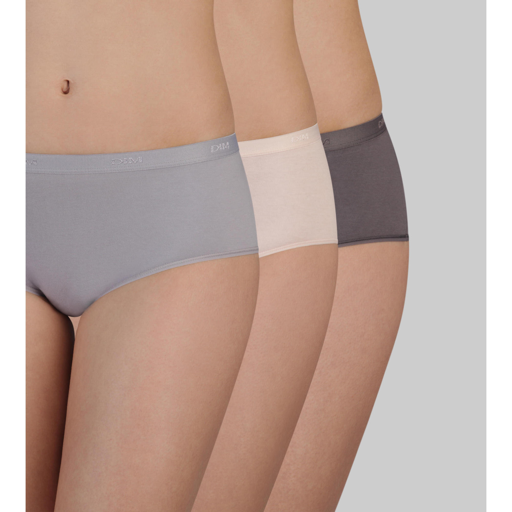Dim - Lot De 3 Boxers Femme Les Pockets Coton - Caleçon - Rose - 38 S - Decathlon
