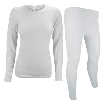 THMO - Damen Langarm Thermo-Set Top & Hose - Kuschelige Winterbekleidung