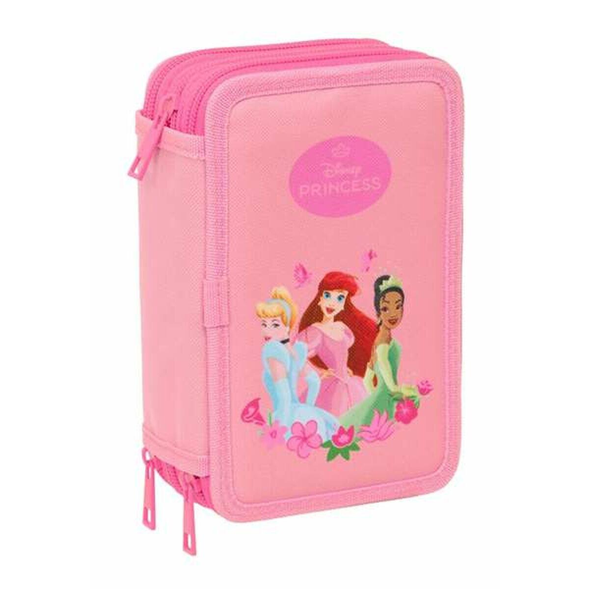 Disney Princess - Pochette À Crayons Triple Disney Princess Rose - Sac De Sport - Rose - No Size - Decathlon