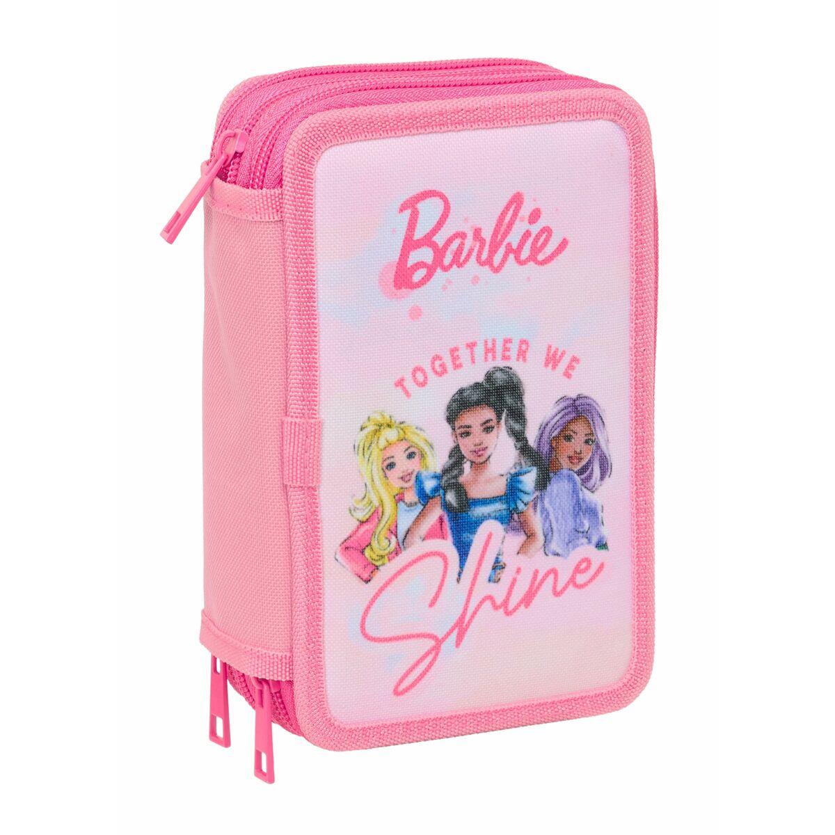 Pochette à crayons triple BARBIE Rose 2/5