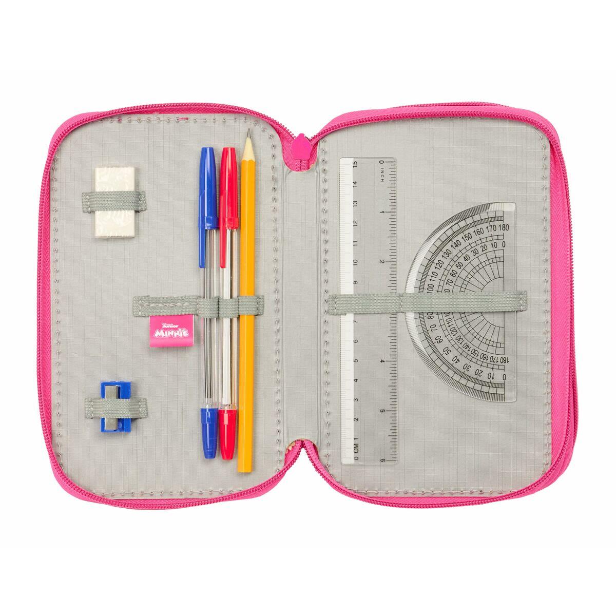 Pochette à crayons triple DISNEY Rose 4/5