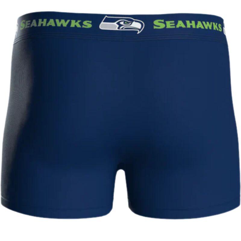 NFL Seattle Seahawks 3-Pack 95% Cotton Boxers |  Navy/Green/Grey Size L 2/7
