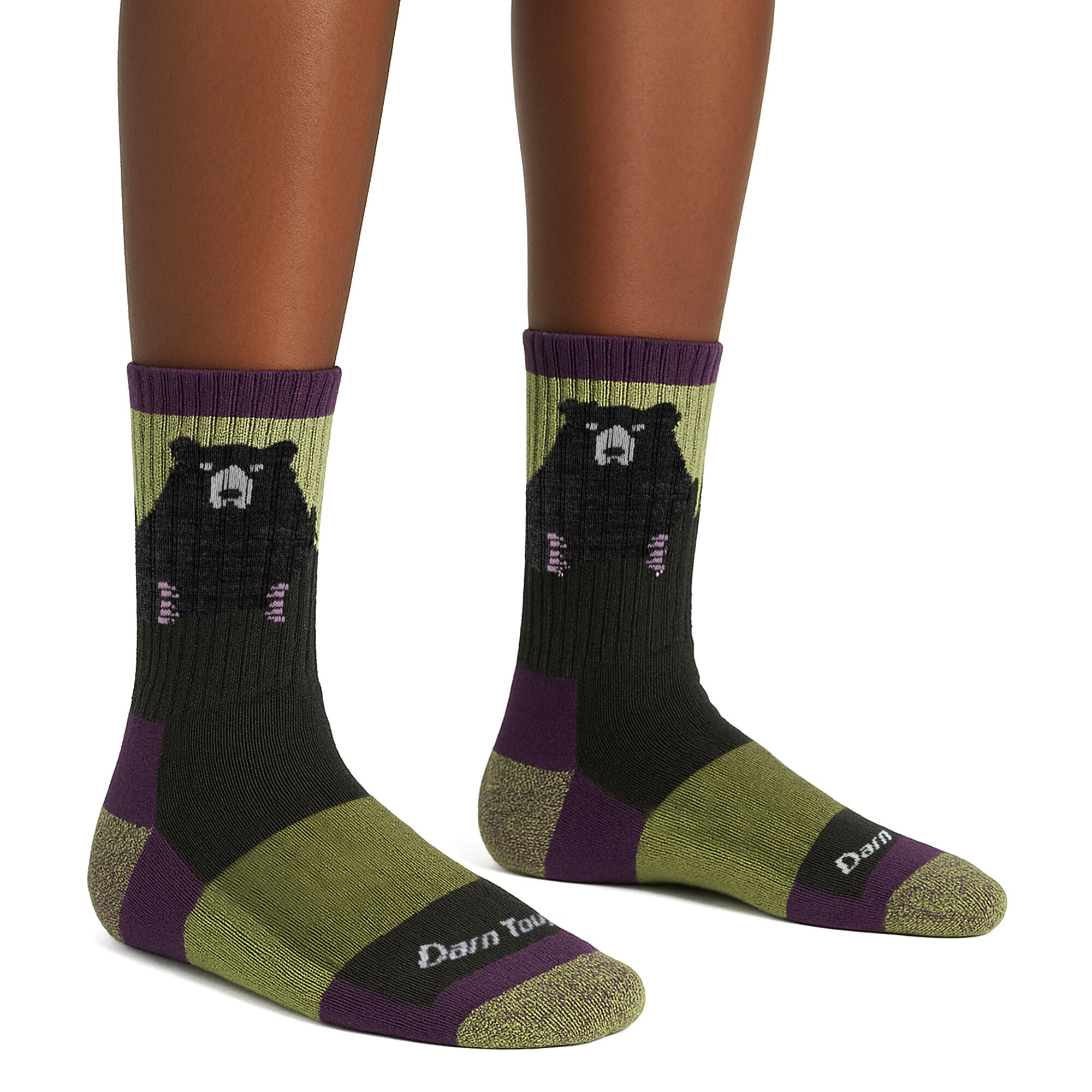 Darn Tough - Damen Merino Wandersocken Bären-Motiv Gemusterte Trekking-Socken 2/5