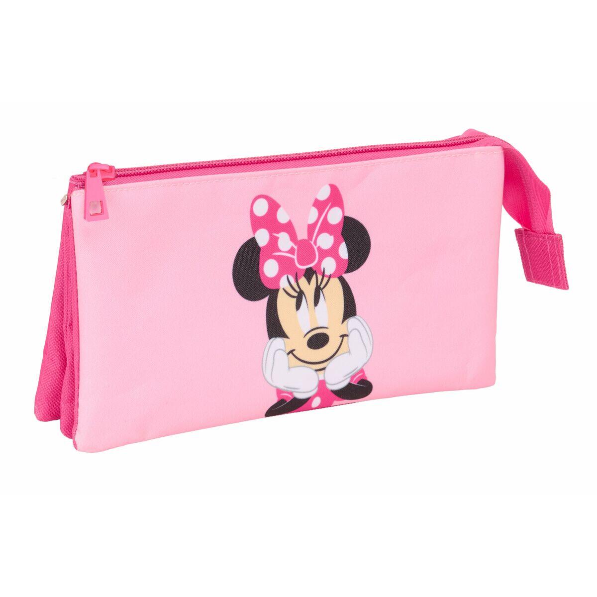 Trousse Fourre-Tout Triple DISNEY Rose 2/5
