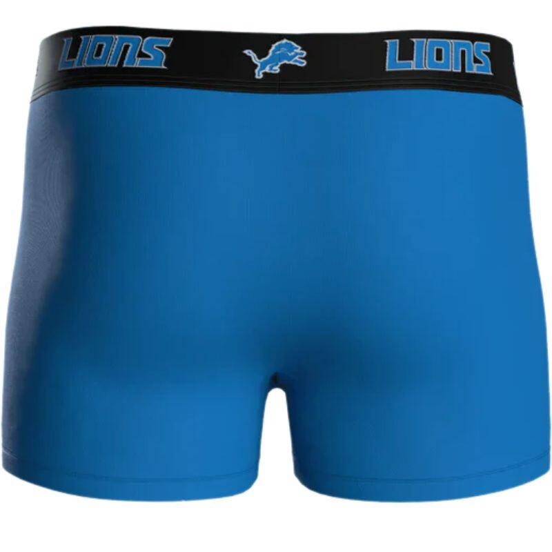 NFL Detroit Lions 3-Pack 95% Cotton Boxers | Blue/Grey/Black Size L Fanzone 2/7