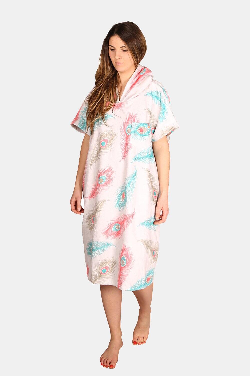 AFTER ESSENTIALS Poncho de Surf Adulto – Peacock – Sand